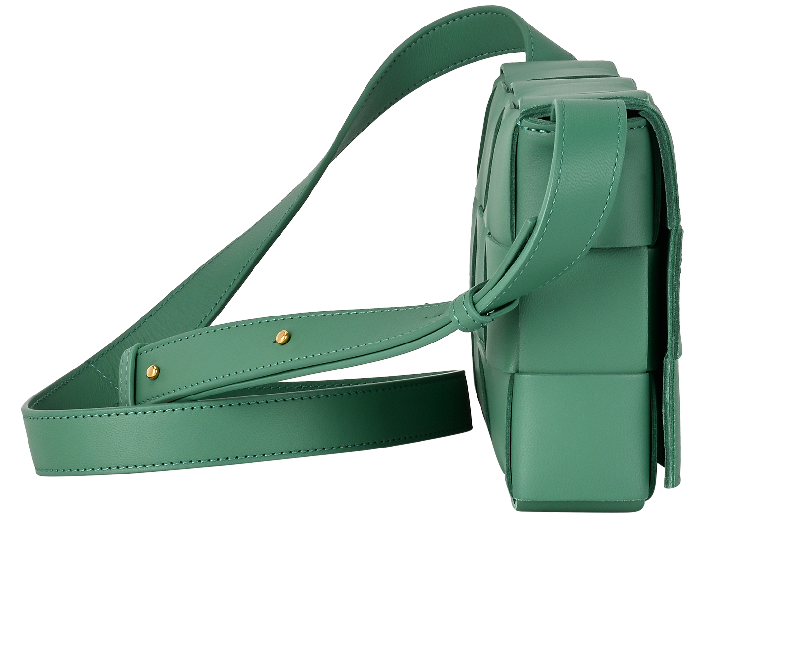 Medium Cassette, &pound;850, Handbags, Green, Leather, Side view